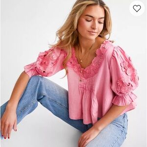 Free people Sophie Cropped Top embroidered